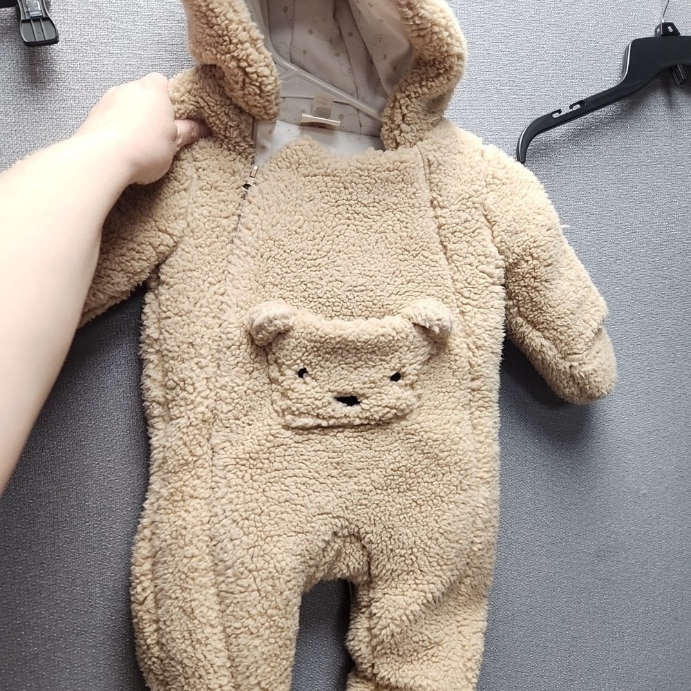 Adorable Tan Teddy Bear Kids Footie